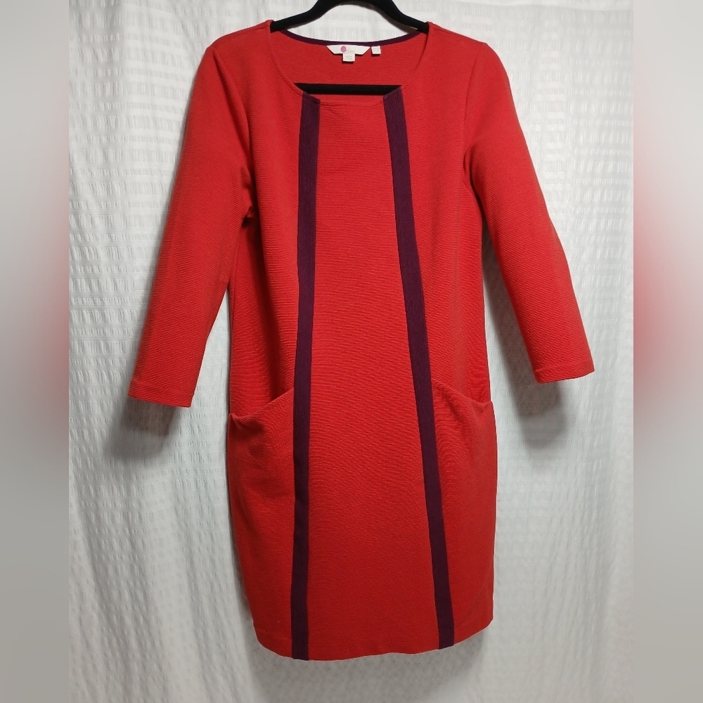Boden Anita Ottoman Ribbed Pull Over Midi Dress. Size 10